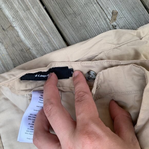 J. Lindeberg Khaki Shorts Size 32 Brown - Picture 4 of 5